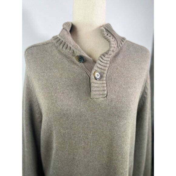 J. CREW FACTORY Brown Mens Henley Sweater Size M - Picture 10 of 11